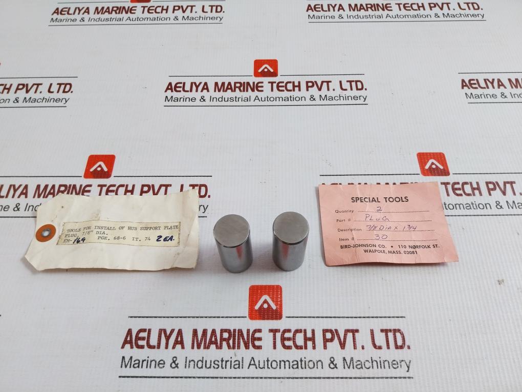 New Condition Bird-Johnson Hub Support Plate Cylindrical Plug 140 Gm