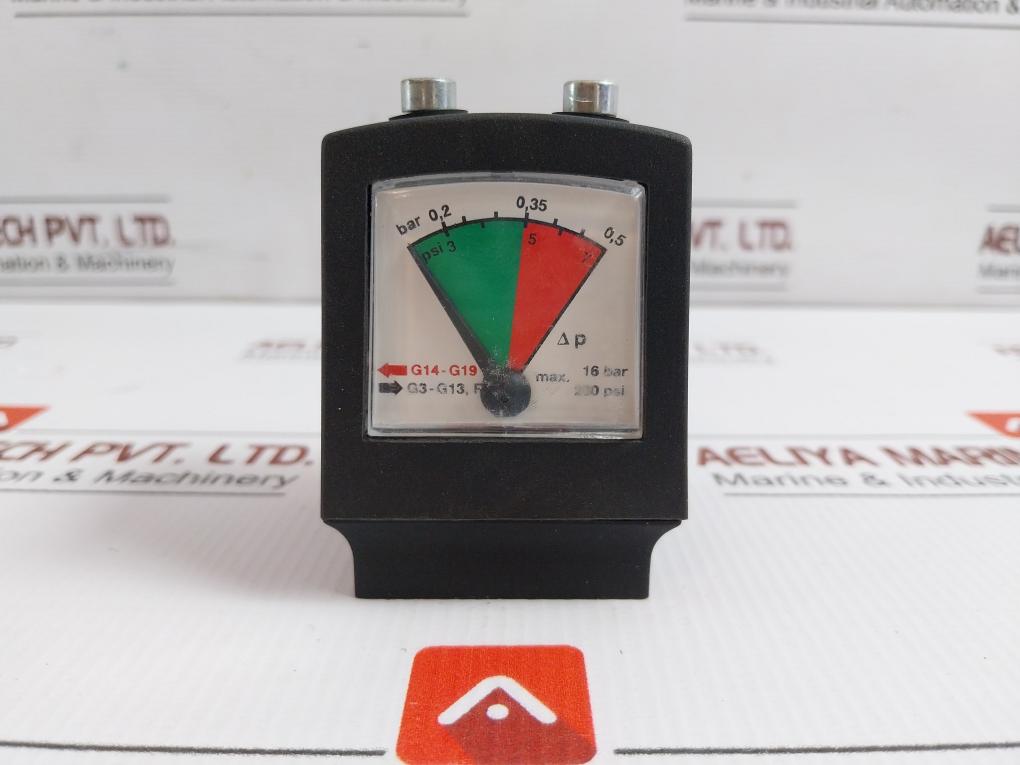 New Condition Differential Pressure Gauge Zd 90 Zander 0,2-0,35-0,5 Bar/3-5-7 Psi - 140 Gm