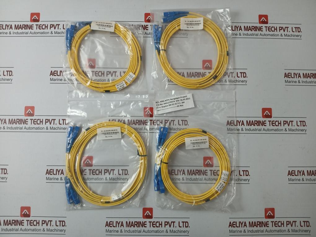 New Condition Fiber Optic Patch Cable Set Single Mode Duplex Ftek-Dx-Sm-Sc/Sc-Pc-03m