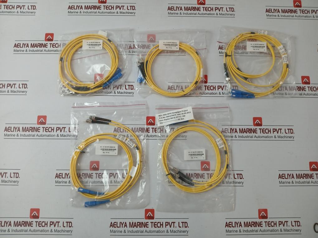 New Condition Ftek-Dx-Sm-Sc/St-Pc-02m Fibre Optic Patch Cable Set 280 Gm