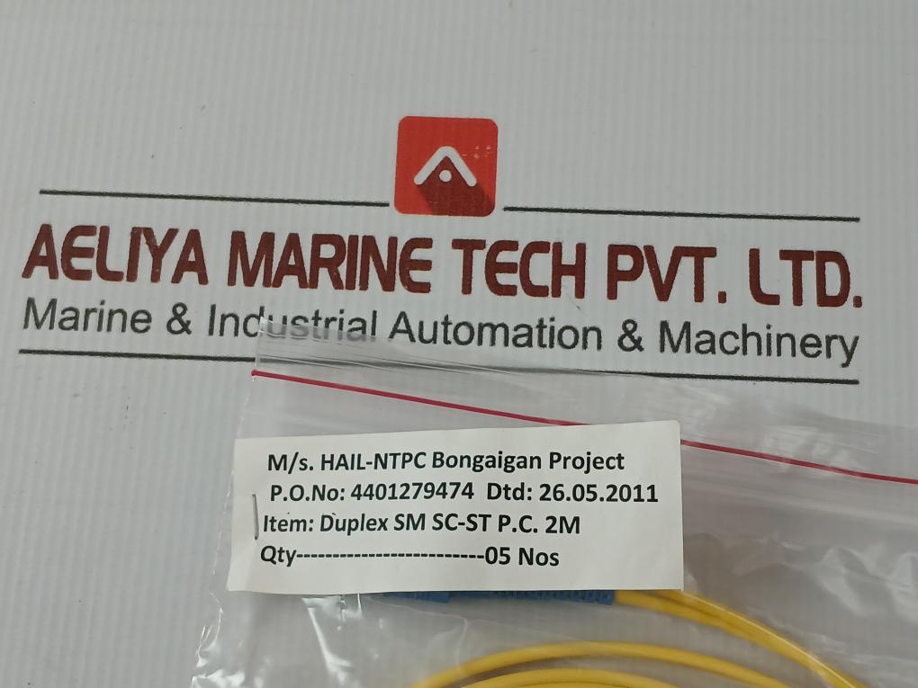 New Condition Ftek-Dx-Sm-Sc/St-Pc-02m Fibre Optic Patch Cable Set 280 Gm