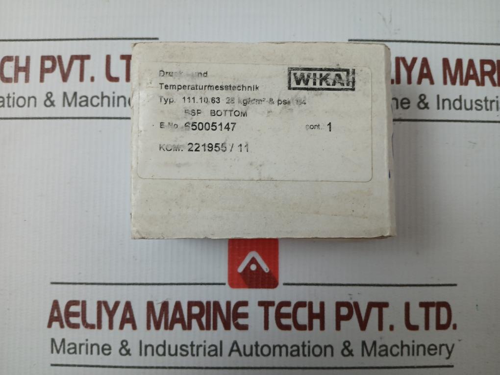 New Condition Pressure Gauge 28 Kg/Cm2 & 400 Psi Wika 111.10.63