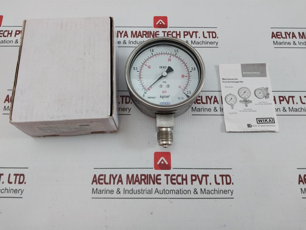 New Condition Pressure Gauge Brand Wika 2.5 Kg/Cm2 & Psi 230.20.100