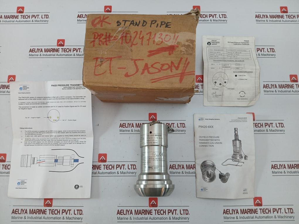 New Condition Pressure Transmitter Tranducer 0-5,000 Psi Vishay Precision P9420-809-0350p