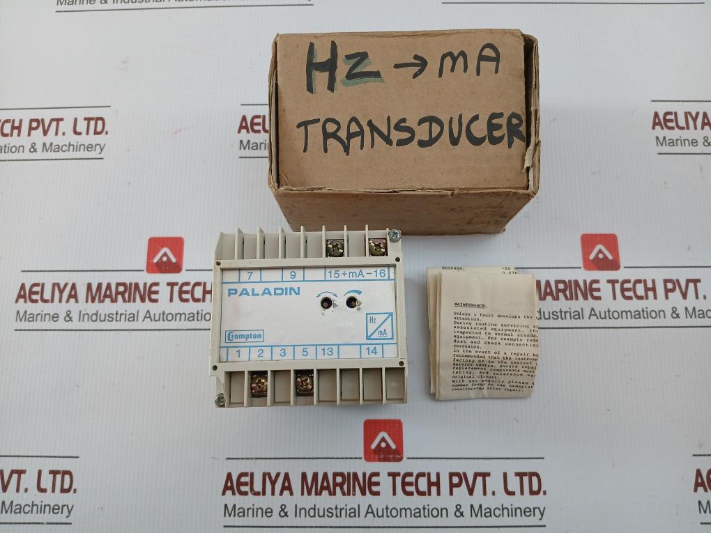 New Condition Self-Powered Frequency Transducer 253-Thzw-Pmhg Crompton Instruments