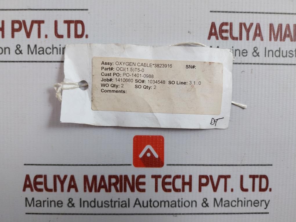 New Condition Sensor Cable Assembly Oxygen 1.5-Meter P522213 3823916