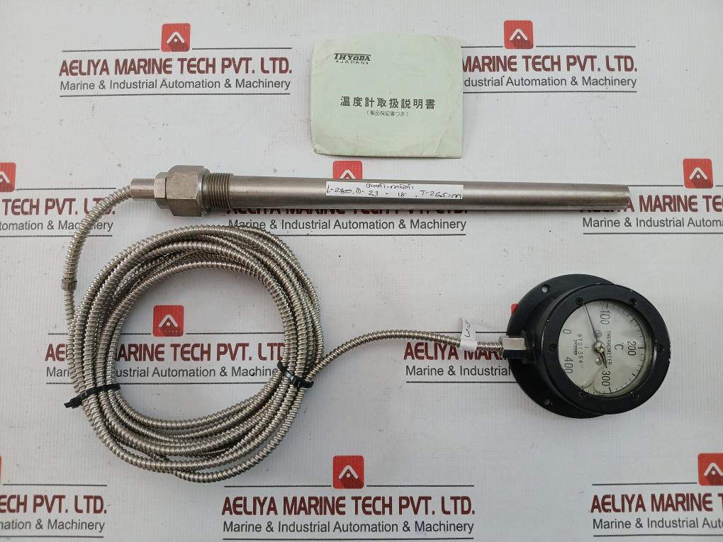 New Condition T.Hyoda Thermometer 5 Meter 0-400˚C