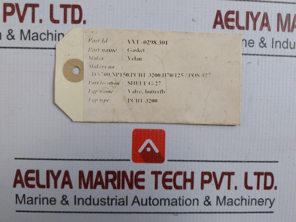 New Condition Valve Gasket Velan Butterfly Vvu-0298.301