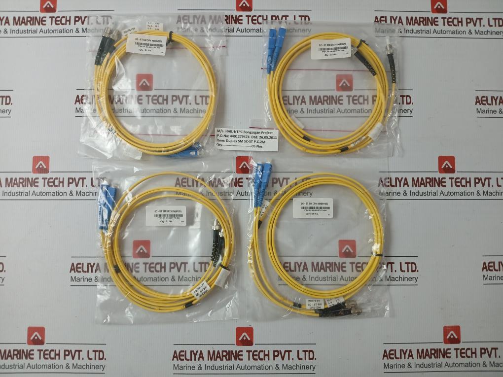 New Ftek-Dx-Sm-Sc/St-Pc-02m Fiber Optic Patch Cable Set 230 Gm
