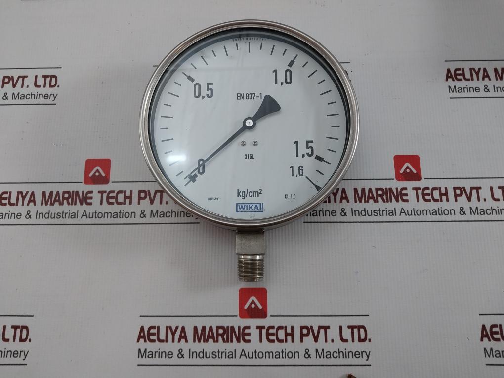 New Pressure Gauge 0-1.6 Kg/Cm2 By Wika 232.50.160