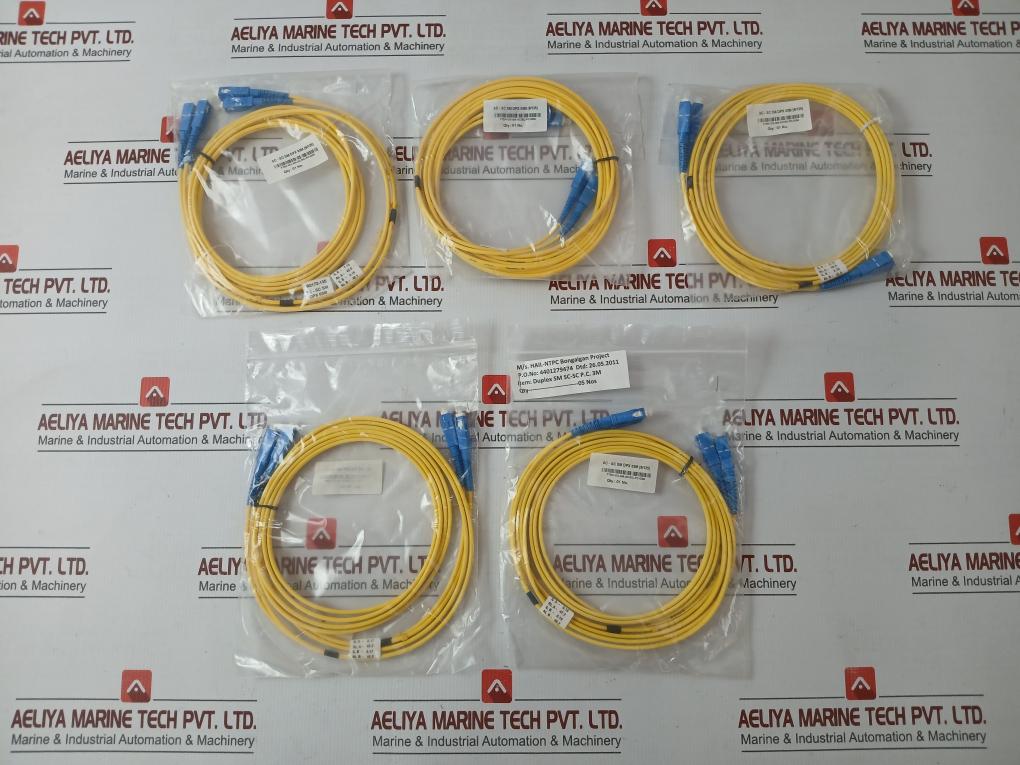 New Single Mode Duplex Fiber Optic Patch Cable Set Ftek-Dx-Sm-Sc/Sc-Pc-03m 330 Gm
