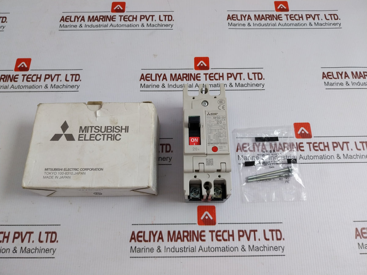 Nf32-Sv-2-Pole-No-Fuse-Breaker-By-Mitsubishi-Electric-200-Vac-7-5ka-20a-50-60hz-1
