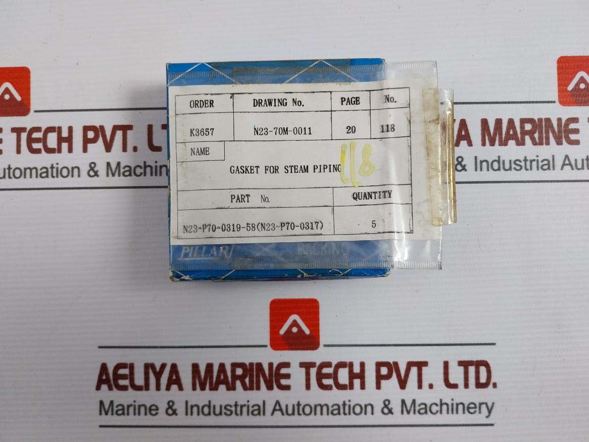 Nippon Pillar N23-p70-0319-58 Steam Piping Gasket (1 Box = 5 Pieces)