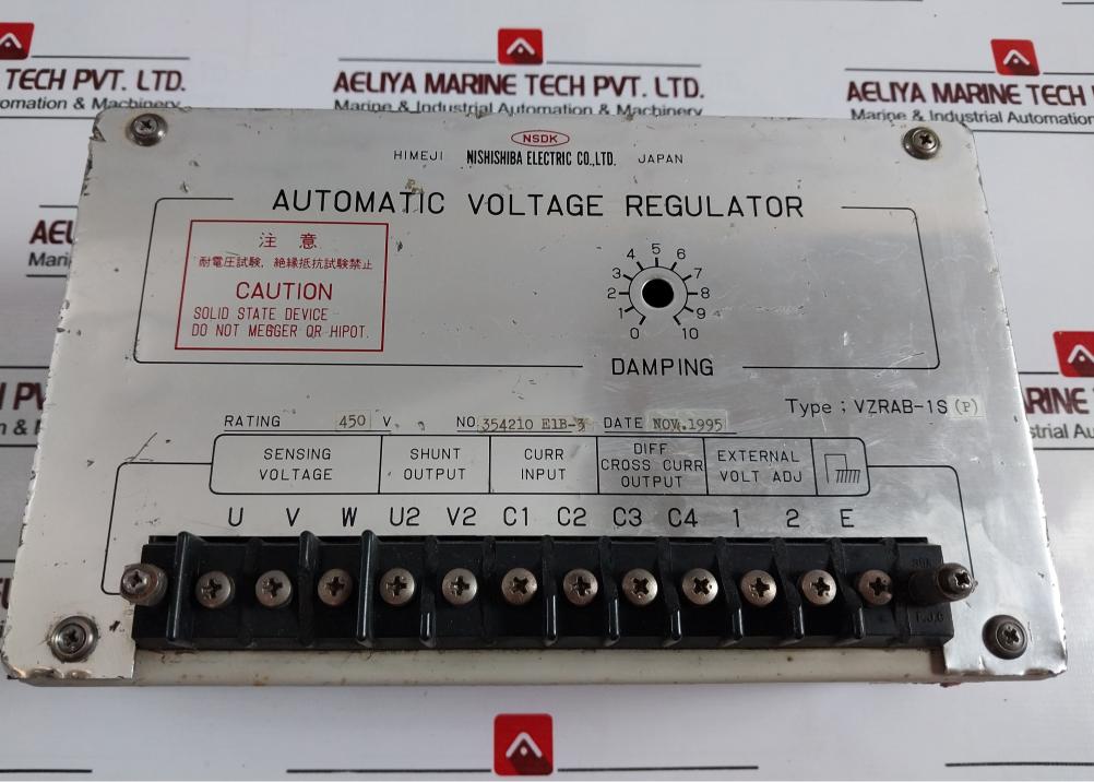 Nishishiba Electric Vzrab-1S(P) Automatic Voltage Regulator 450V 354210 E1B-3