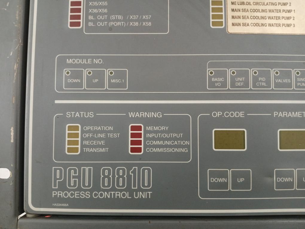 Nor Control Input 20-60 Vdc Pcu 8810 Process Control Unit Vt25-373-99/X9