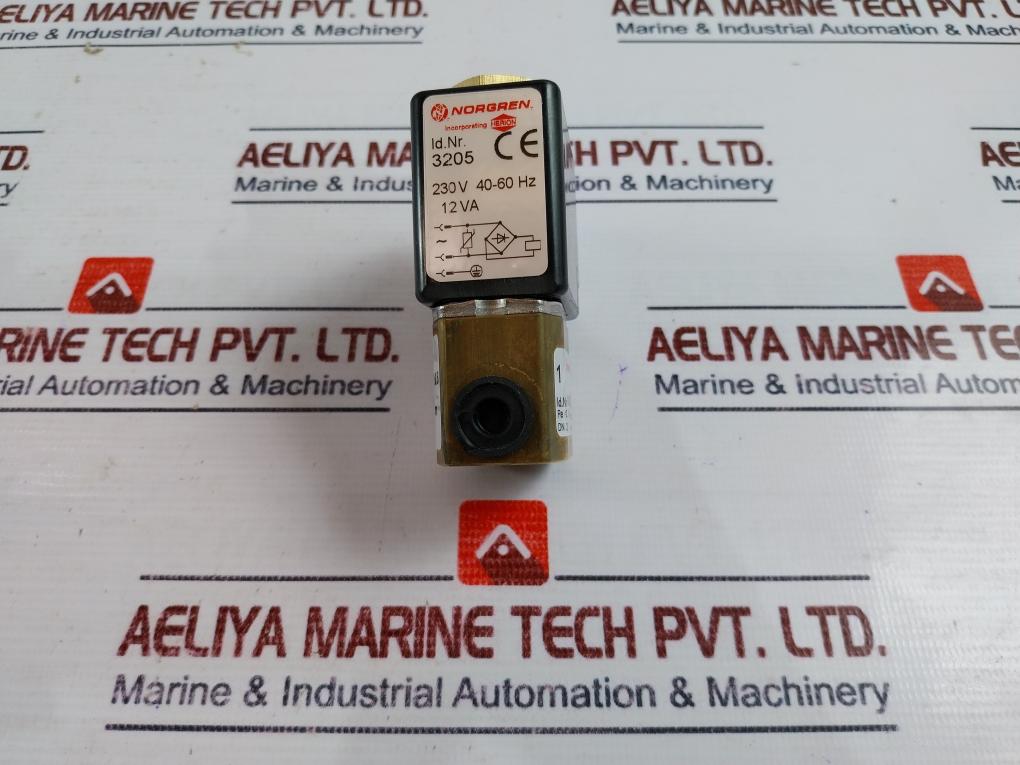 Norgen Brass Solenoid Valve 2-way Imi Herion 9500295 230V 40-60 Hz 12 Va