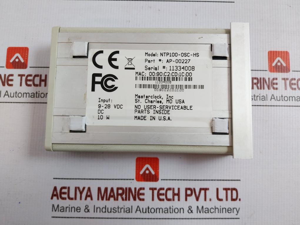 Ntp100-Osc-Hs High Stability Network Time Protocol Server 9-28vdc Masterclock