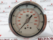 Nuova Fima En837-1 Manometer, 0-400 Bar / 0-5500 Psi, Aisi 316L Tube