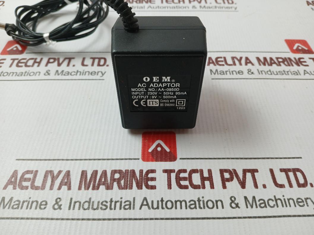 Oem Aa-0950D Ac Adapter 9V 500Ma Power Supply