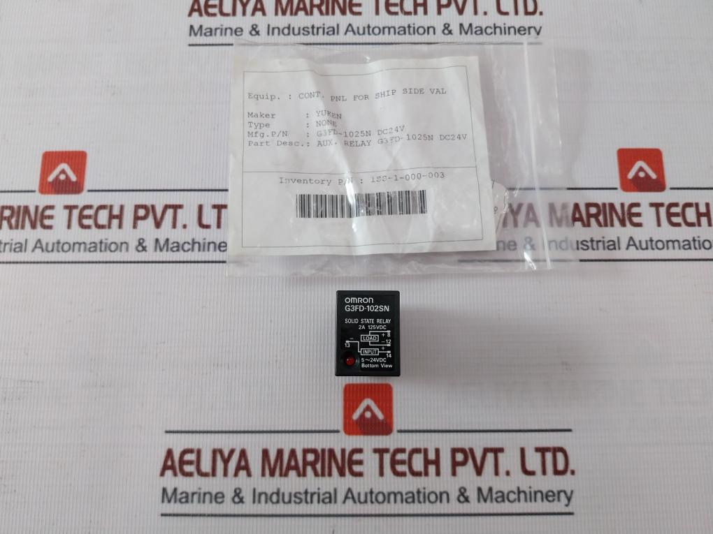 Omron G3Fd-102Sn Solid State Auxiliary Relay 2A 125Vdc 1Ss-1-00