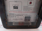 Omron K2Wr-r-s5 Reverse Power Relay 100/110/200/220Vac 5A 50/60Hz- Used