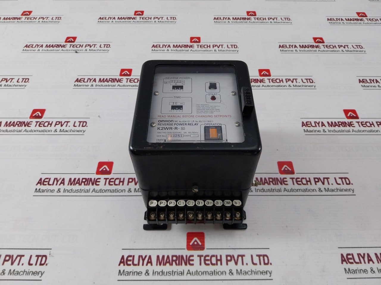 Omron K2Wr-r-s5 Reverse Power Relay 5A 50/60Hz 10 Sec