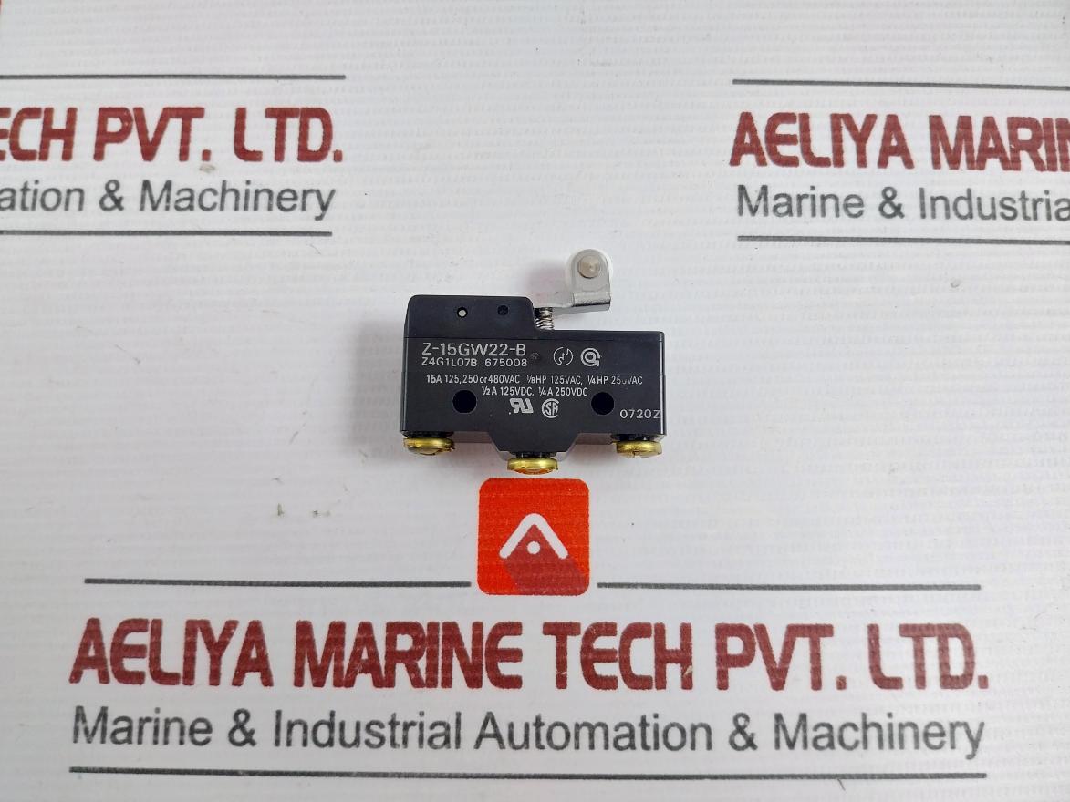Omron Micro Switch Z-15gw22-B 15a 480vac