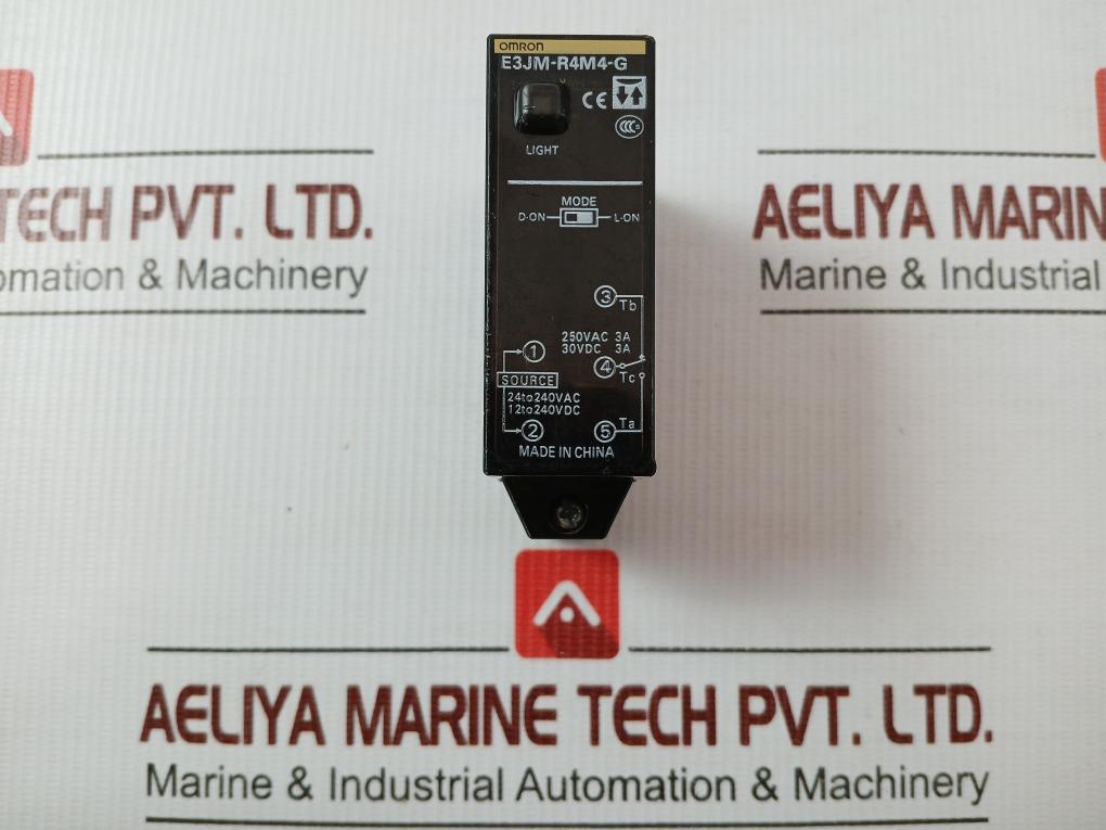 Omron Power Supply Photoelectric Sensor 250vac 3a E3jm-R4m4-G