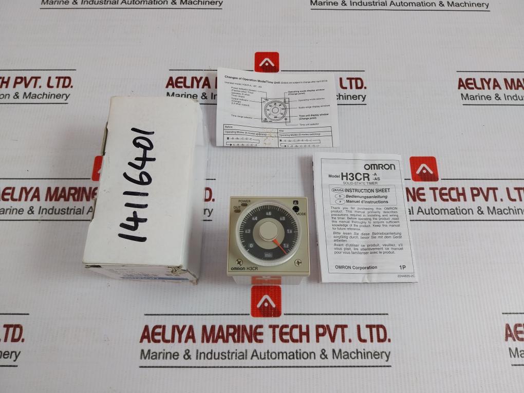 Omron Solid-State Timer 0.05s-300h 100-240vac Part No. H3cr-A