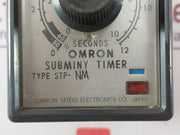 Omron Stp-nm Subminy Timer W/ Socket Base 8Pfa 0-12 Second 100/110V 50/60Hz 3A