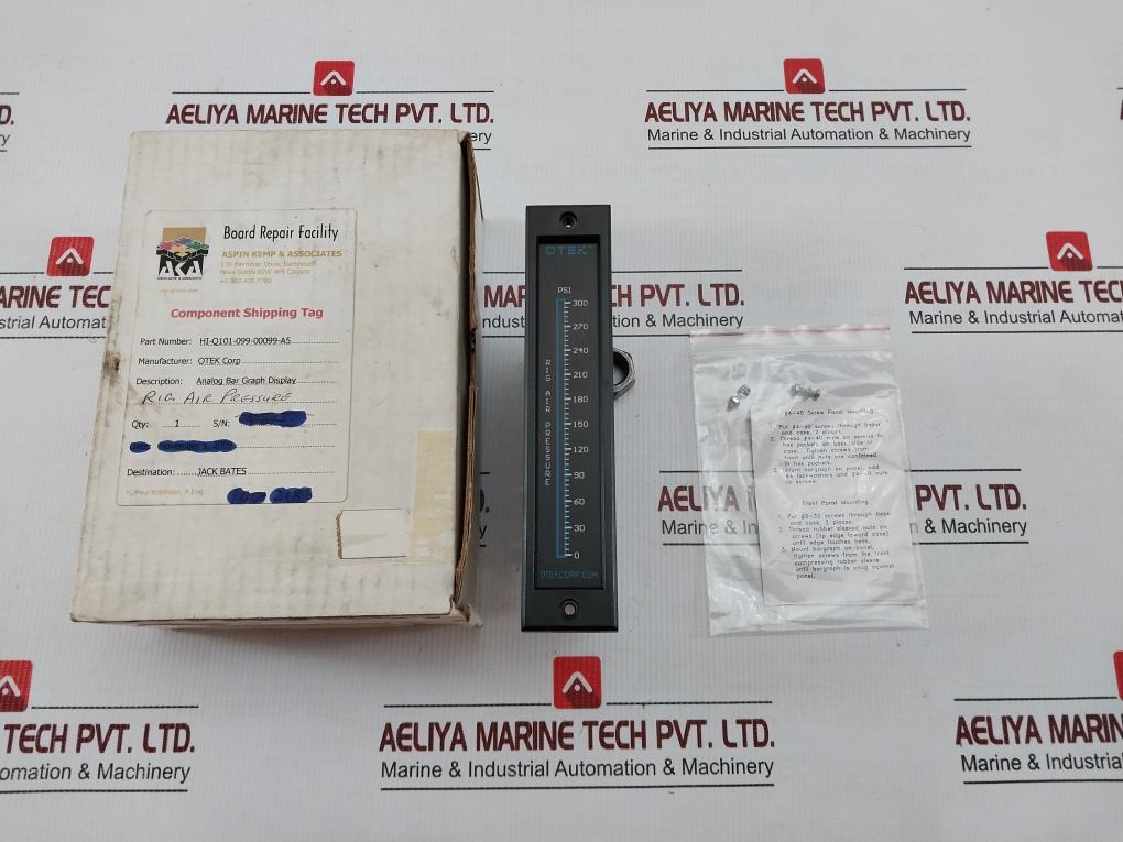 Part No. Hi-Q101-099-00099-A5 Otek Analog Bar Graph Rig Air Pressure Display