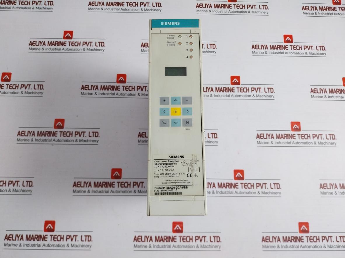 Overcurrent Protection Module Siemens 7sj6001-5ea00-0da0/Bb 50-60 Hz