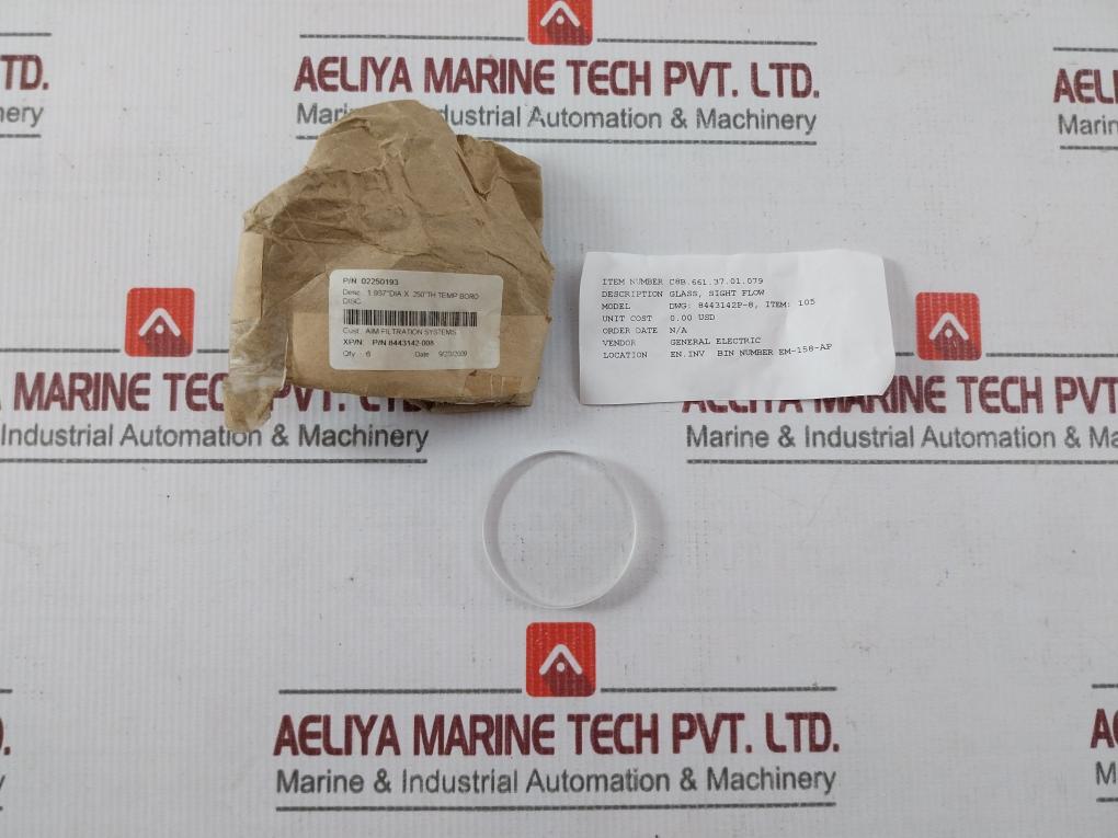 Pack Of 2X General Electric 8443142P-8 Sight Flow Glass Disc