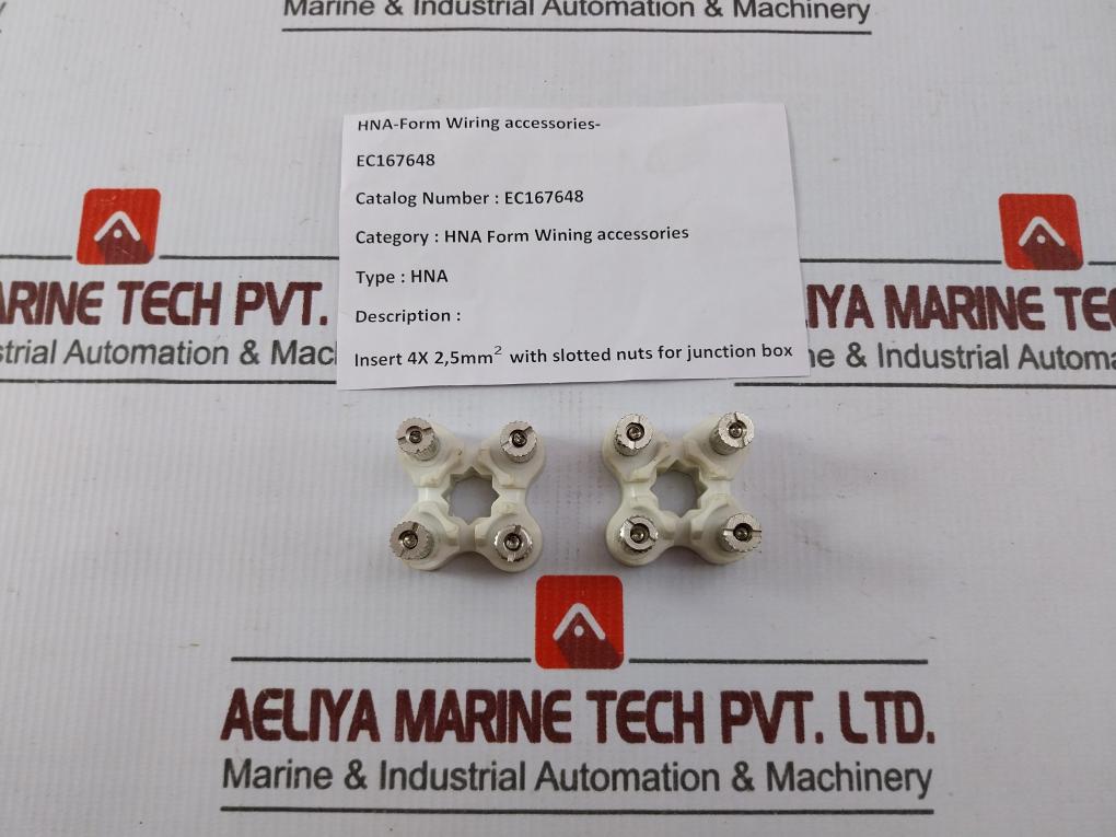Pack Of 4X Hna Ec167648 Wiring Accessories Insert 4X2.5Mm(2) Slotted Nut