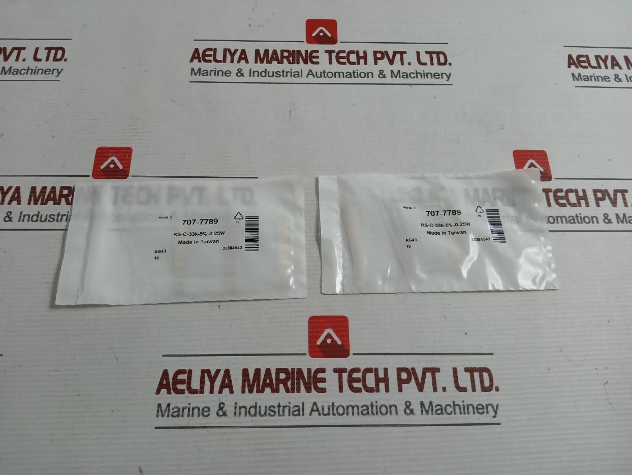 Pack Of 5X Carbon Film Resistor 707-7789 C-33K-5%-0.25W Brand Rs