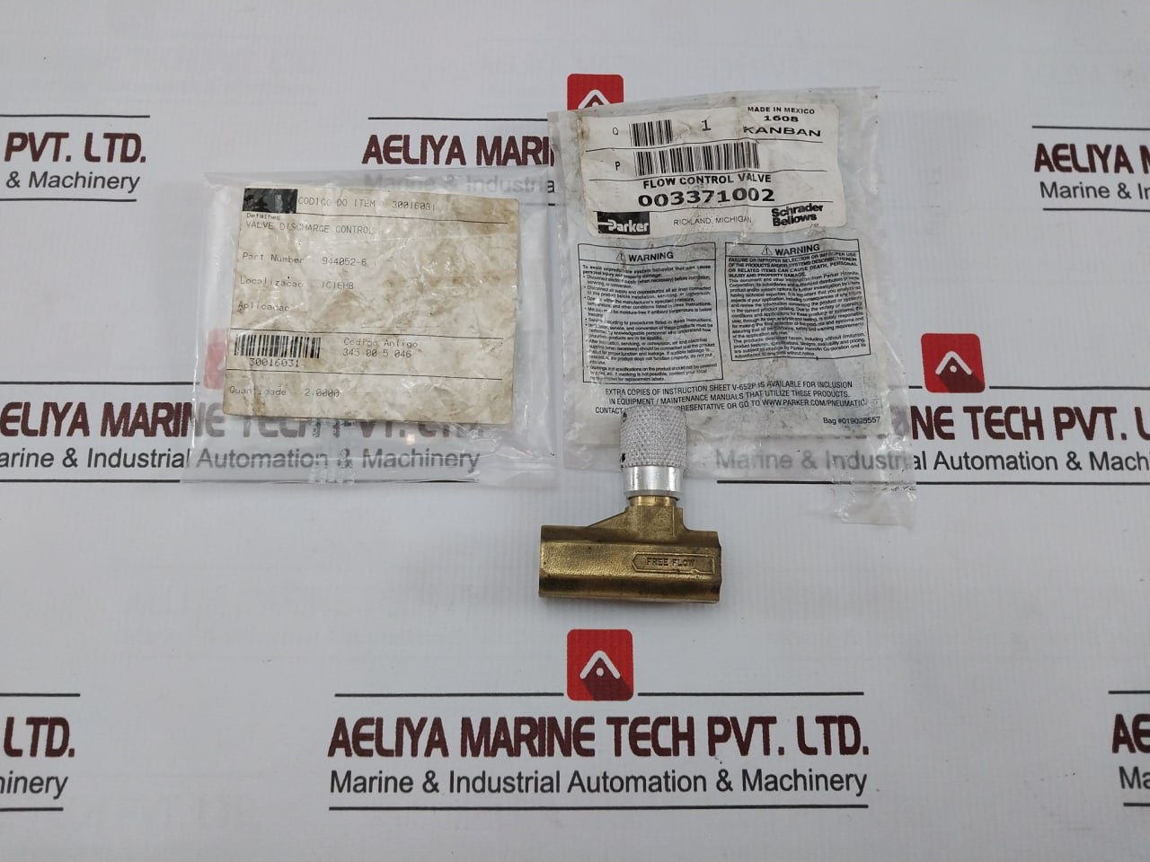 Parker 003371002 Flow Control Valve 250 Psig Max 345.00.5.046