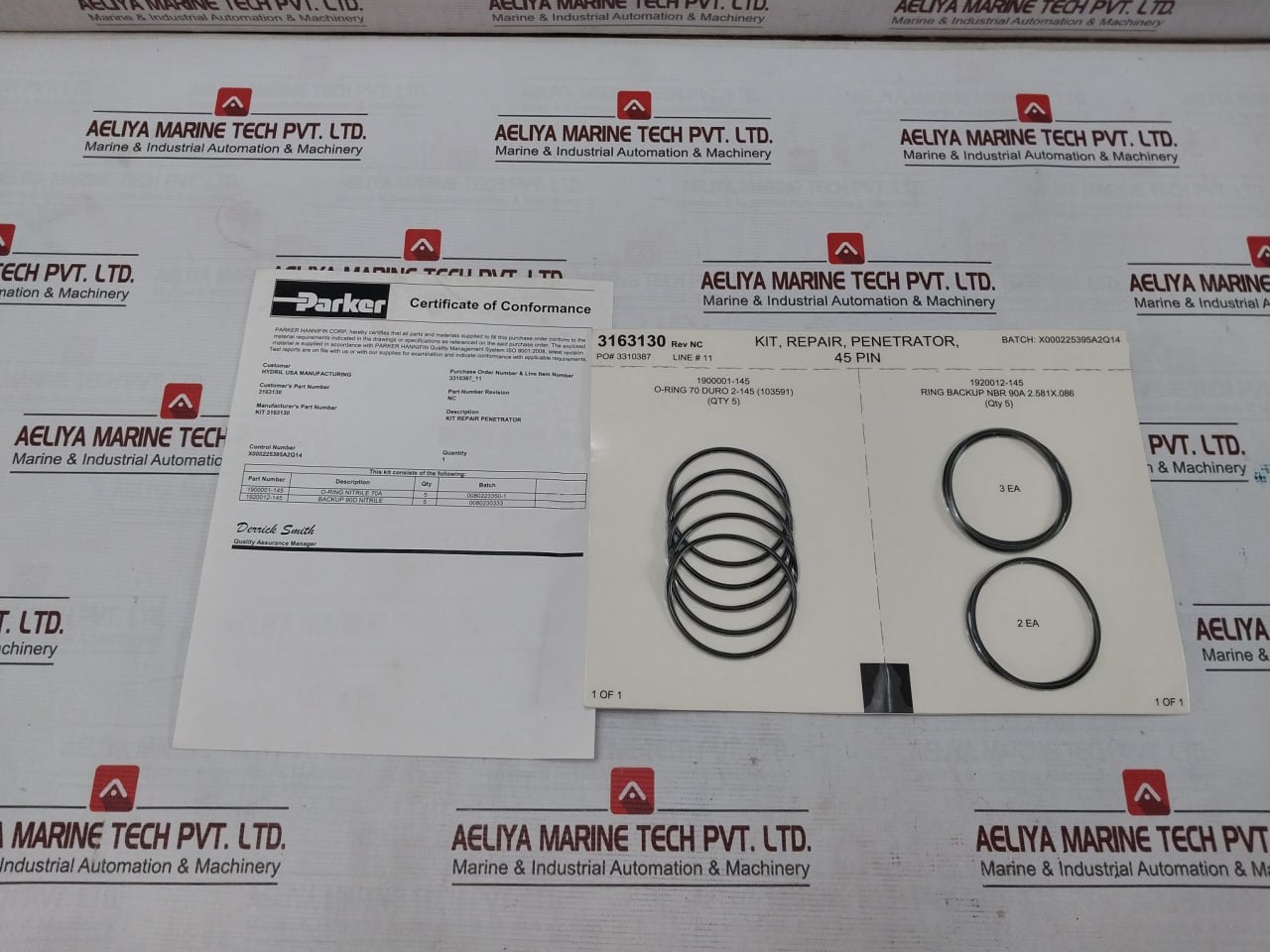 Parker 3163130 Repair Penetrator Kit 45 Pin O-ring Nitrile 70A 1900001-145