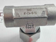 Parker 4F-ft4-10-ss Tee Filter Valve T0611