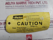 Parker Acp04Aa008R17H Hydraulic Accumulator Valve 260 Bar 3700 Psi