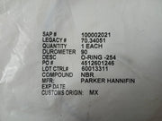 Parker Hannifin 100002021 O-ring Seal 254 Nit 90 Duro 70.34051 30306408
