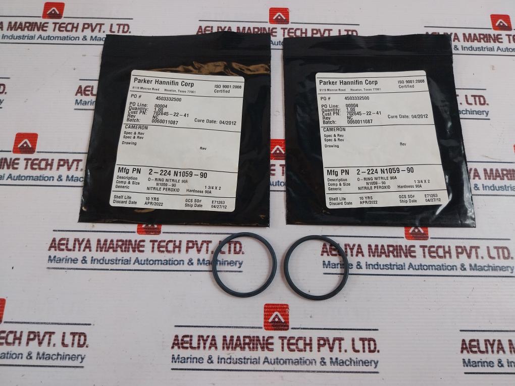 Parker Hannifin/ Cameron 702645-22-41/ 2-224 N1059-90 O-ring Rev: Nc