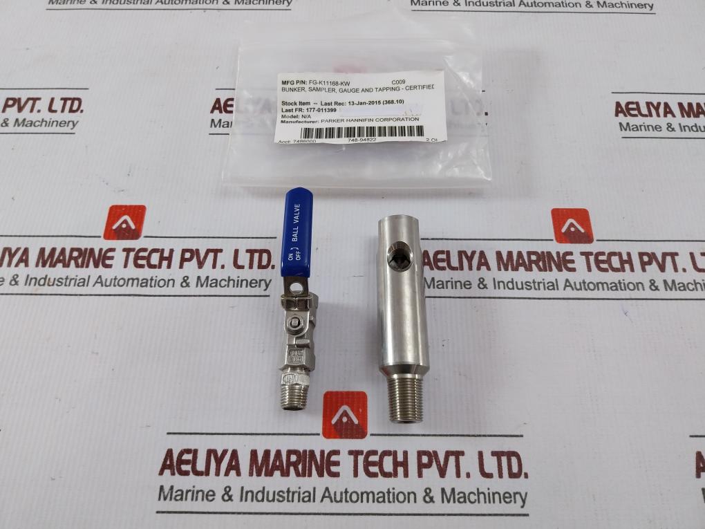 Parker Fg-k11168-kw Bunker Sampler Gauge & Tapping Ball Valve Set Dn8 Pn84
