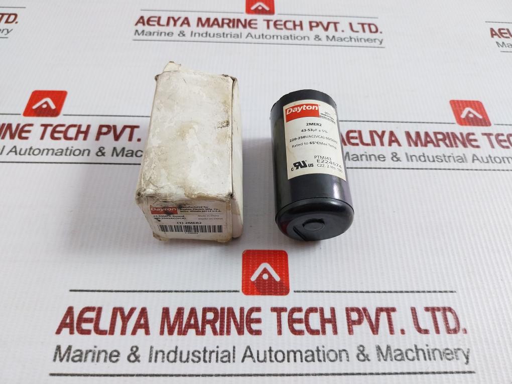 Part No. 2mer2 Dayton Motor Start Capacitor 220–250 Vac 50/60 Hz