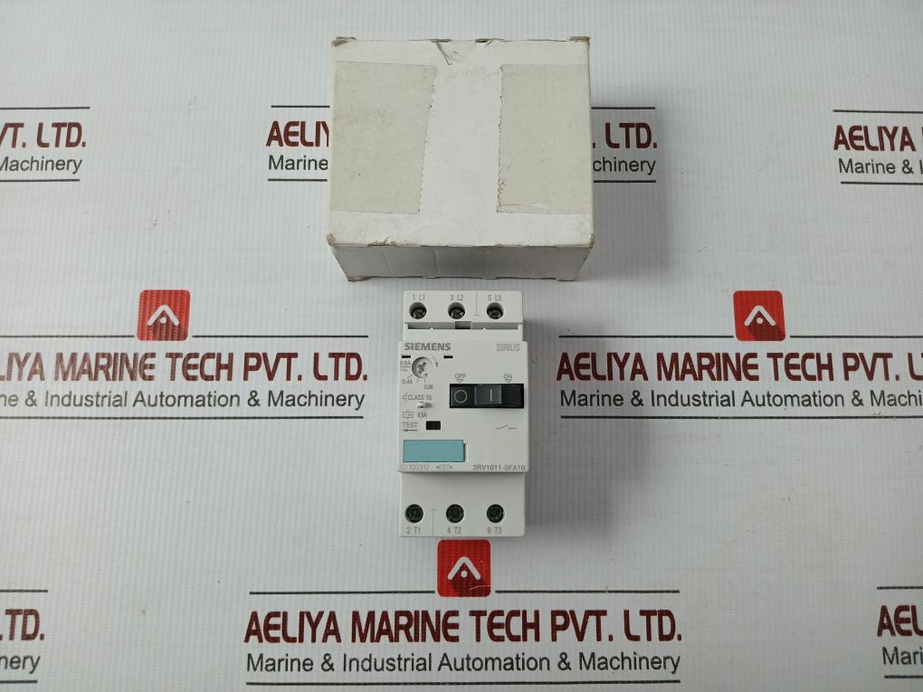 Part No. 3rv1011-0fa10 Circuit Breaker For Motor Protection 600v By Siemens