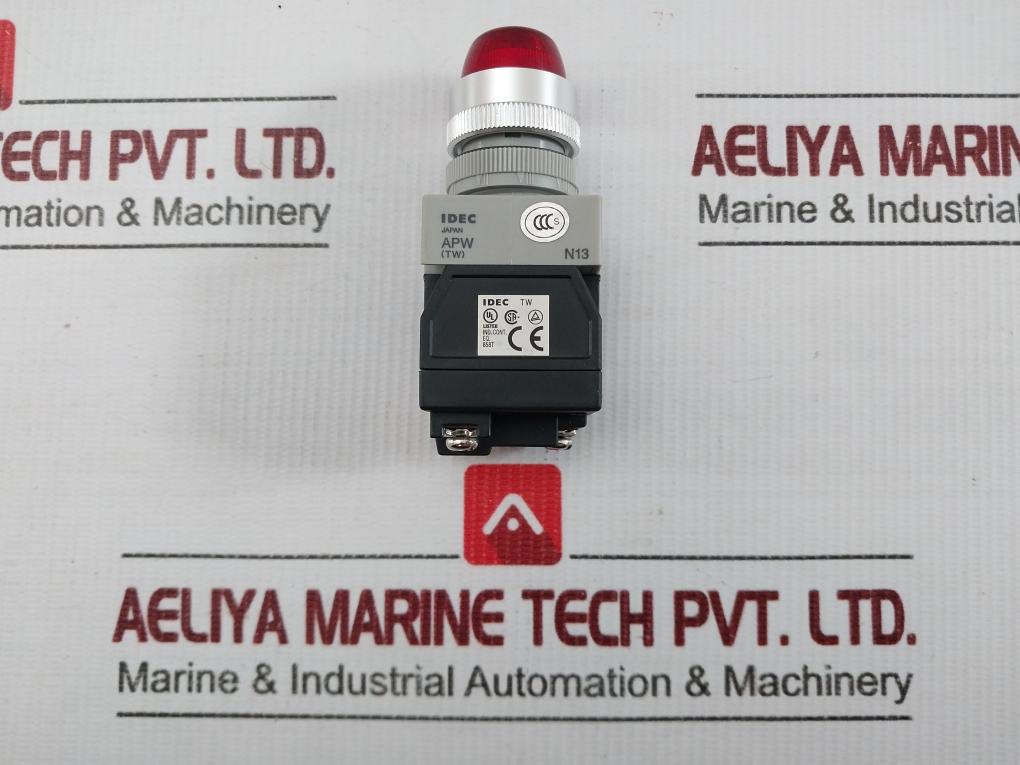 Part No. Apw226r Idec 200/220v 50-60hz Tw Series Pilot Light