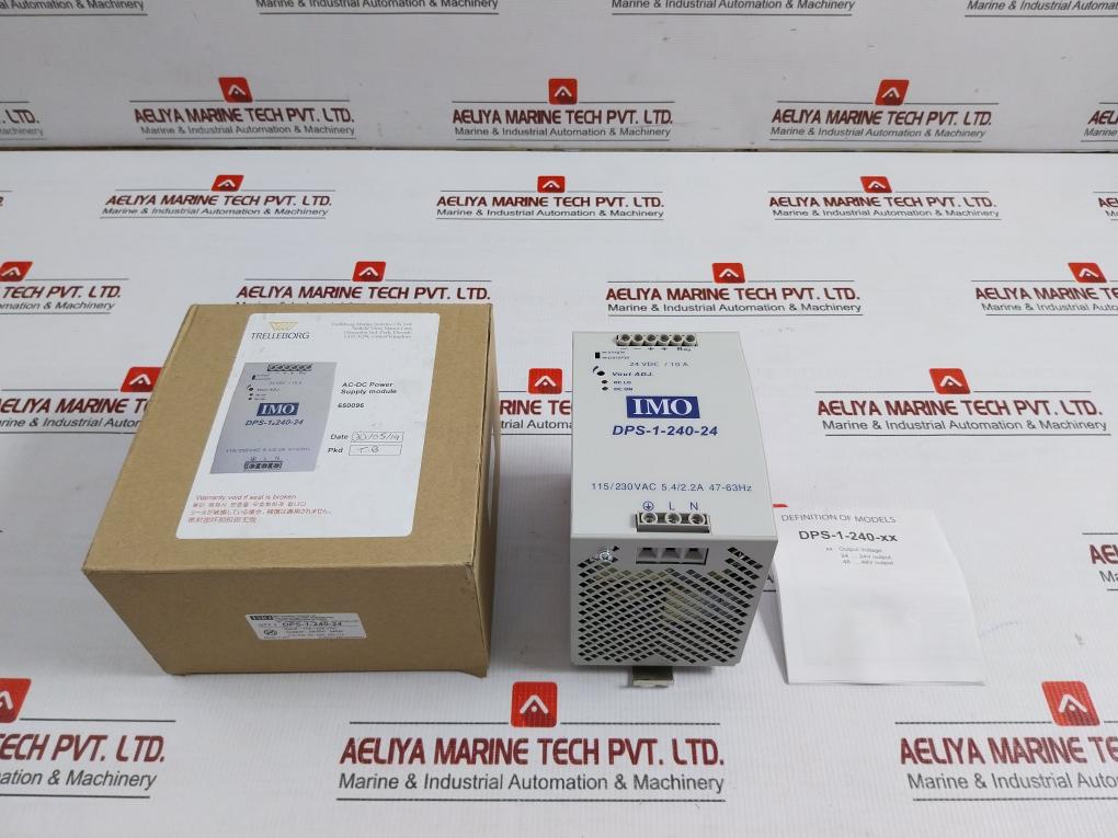 Part No. Dps-1-240-24 Imo 24vdc/10a Din Rail Mountable Switching Power Supply Module