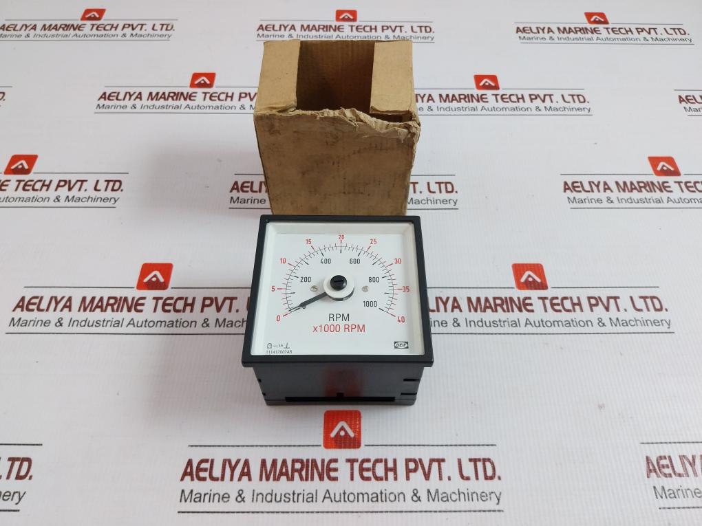 Part No. Dq96-C, 0-40 X1000 Rpm Analog Rpm Meter Deif