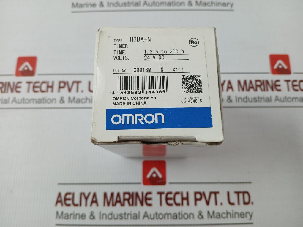 Part No. H3ba-N Omron 24 Vdc 1.2sec To 300hr 5a Analog Timer Relay