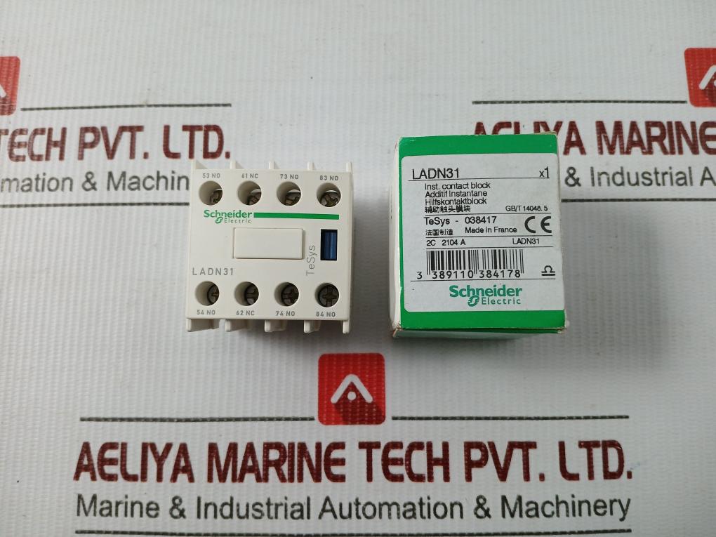 Part No. Ladn31 Auxiliary Contact Block 10a 690v Schneider Electric