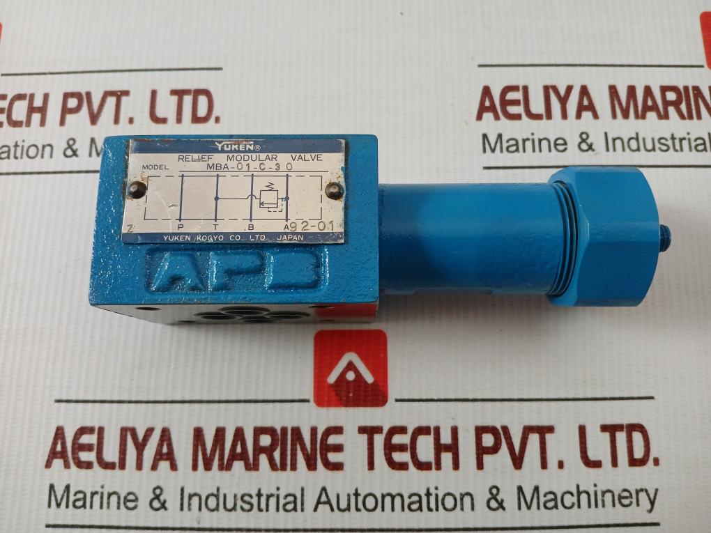 Part No. Mba-01-C-30 By Yuken Kogyo Relief Modular Valve -  Used